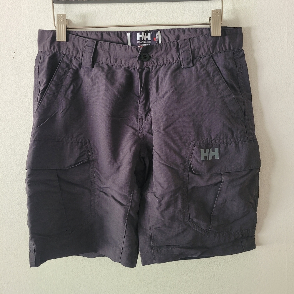 Helly Hansen Womens 28 Resort Quick Dry Shorts Cargo Grey Outdoor Sailing Hiking